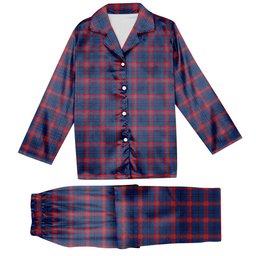 ScotsTee Shop Scottish Dundee University Tartan Pajama Satin Velvet Flannel Pajama Set