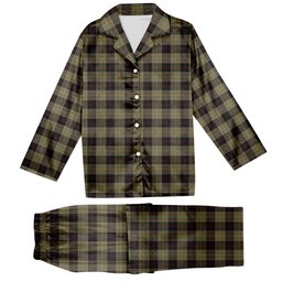 ScotsTee Shop Scottish Dunlop Hunting Tartan Pajama Satin Velvet Flannel Pajama Set