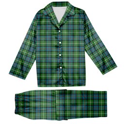 ScotsTee Shop Scottish Davidson of Tulloch Ancient Tartan Pajama Satin Velvet Flannel Pajama Set