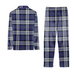 ScotsTee Shop Scottish Gillies Dress Blue Tartan Pajama Satin Velvet Flannel Pajama Set