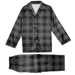 ScotsTee Shop Scottish Douglas Grey Vestiarium Scoticum Tartan Pajama Satin Velvet Flannel Pajama Set