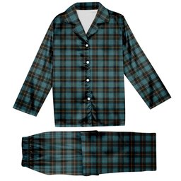 ScotsTee Shop Scottish Ewbank Ancient Clan Tartan Pajama Satin Velvet Flannel Pajama Set