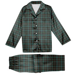 ScotsTee Shop Scottish Dundee Green Tartan Pajama Satin Velvet Flannel Pajama Set