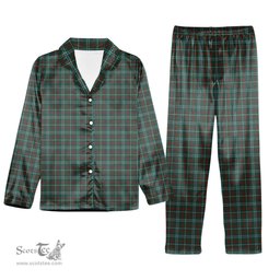 ScotsTee Shop Scottish Dundee Green Tartan Pajama Satin Velvet Flannel Pajama Set