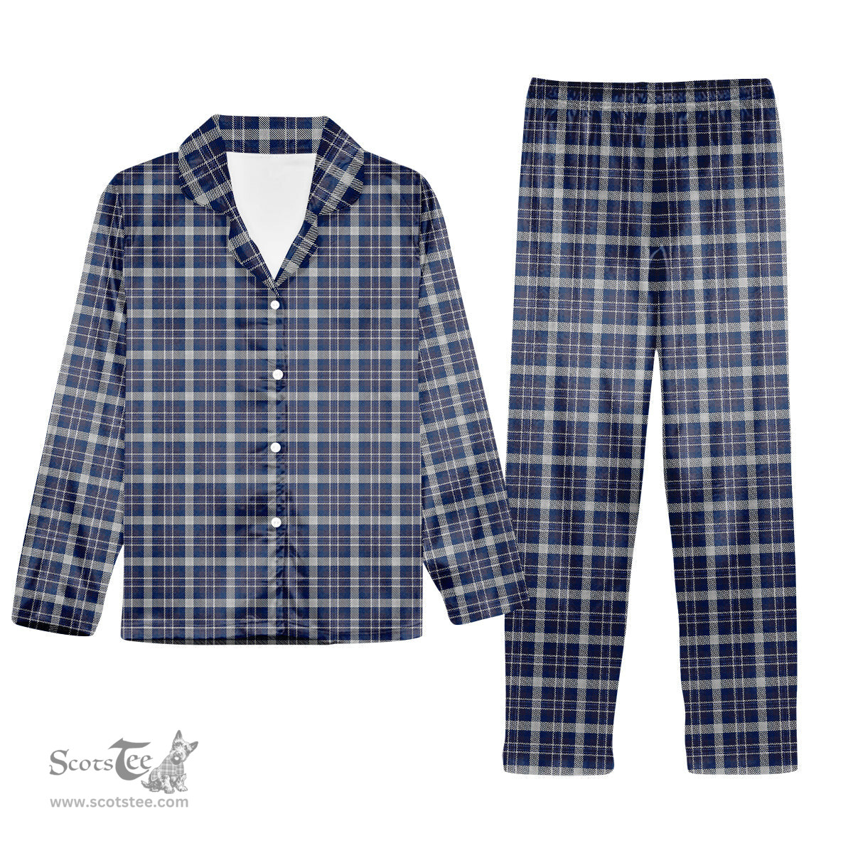 ScotsTee Shop Scottish Earl of St. Andrews Dress Tartan Pajama Satin Velvet Flannel Pajama Set
