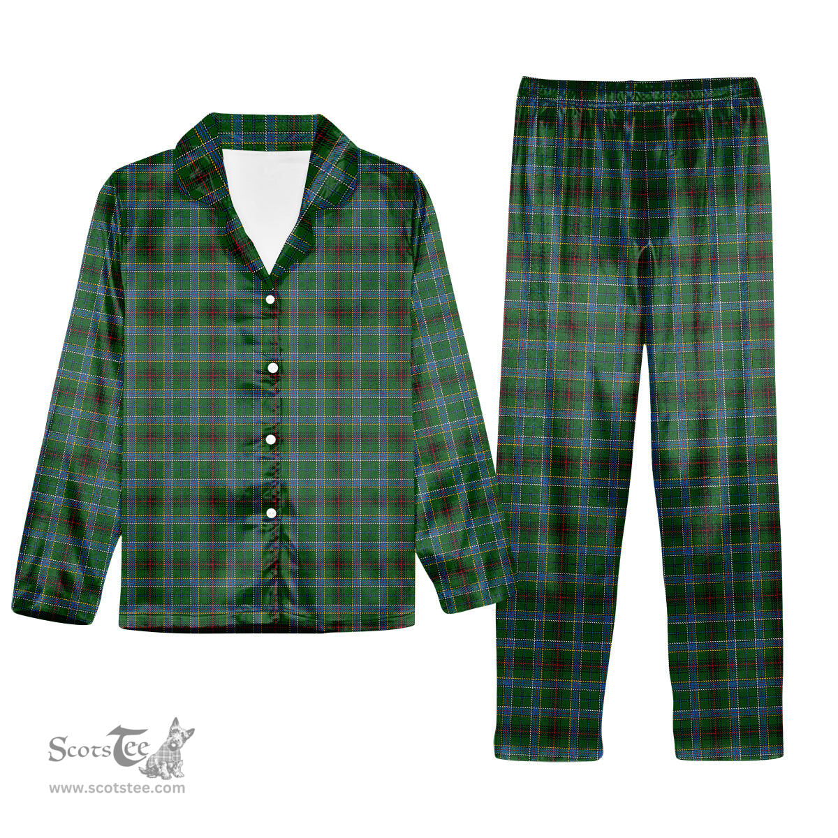 ScotsTee Shop Scottish Duncan of Sketraw Tartan Pajama Satin Velvet Flannel Pajama Set