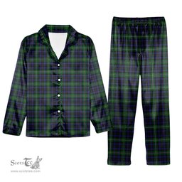 ScotsTee Shop Scottish Forbes Ancient 2 Tartan Pajama Satin Velvet Flannel Pajama Set