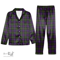 ScotsTee Shop Scottish Denovan The Lairdship of Tartan Pajama Satin Velvet Flannel Pajama Set