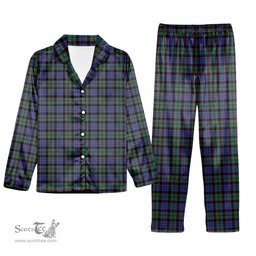 ScotsTee Shop Scottish Fletcher Modern Tartan Pajama Satin Velvet Flannel Pajama Set