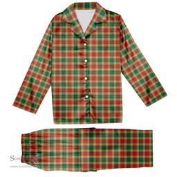 ScotsTee Shop Scottish Gibsone Ancient Tartan Pajama Satin Velvet Flannel Pajama Set