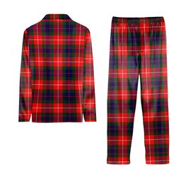 ScotsTee Shop Scottish Fraser Lovat Modern Tartan Pajama Satin Velvet Flannel Pajama Set
