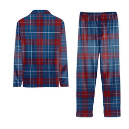 ScotsTee Shop Scottish Frame Tartan Pajama Satin Velvet Flannel Pajama Set