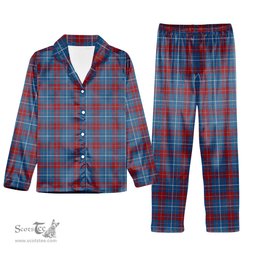 ScotsTee Shop Scottish Frame Tartan Pajama Satin Velvet Flannel Pajama Set