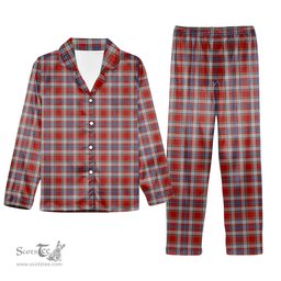 ScotsTee Shop Scottish Drummond of Perth Dress 2 Tartan Pajama Satin Velvet Flannel Pajama Set