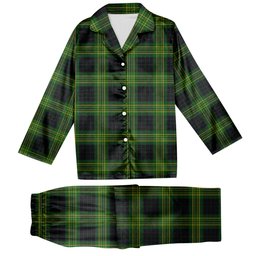 ScotsTee Shop Scottish Fitzpatrick Hunting Tartan Pajama Satin Velvet Flannel Pajama Set