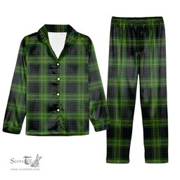 ScotsTee Shop Scottish Fitzpatrick Hunting Tartan Pajama Satin Velvet Flannel Pajama Set