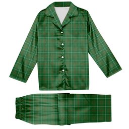 ScotsTee Shop Scottish Galloway Hunting Ancient Tartan Pajama Satin Velvet Flannel Pajama Set