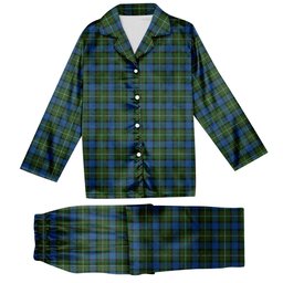 ScotsTee Shop Scottish Ferguson of Atholl Tartan Pajama Satin Velvet Flannel Pajama Set
