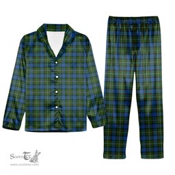 ScotsTee Shop Scottish Ferguson of Atholl Tartan Pajama Satin Velvet Flannel Pajama Set