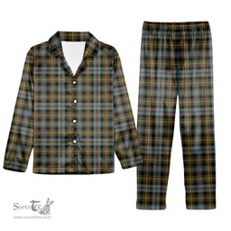 ScotsTee Shop Scottish Farquharson Weathered Tartan Pajama Satin Velvet Flannel Pajama Set