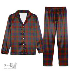 ScotsTee Shop Scottish Fraser 1800 Tartan Pajama Satin Velvet Flannel Pajama Set