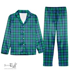 ScotsTee Shop Scottish Flower Of Scotland SC Tartan Pajama Satin Velvet Flannel Pajama Set
