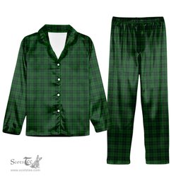 ScotsTee Shop Scottish Dunbar Hunting Tartan Pajama Satin Velvet Flannel Pajama Set