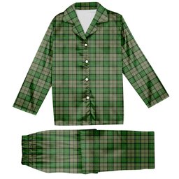 ScotsTee Shop Scottish Dunbar Hunting Ancient Tartan Pajama Satin Velvet Flannel Pajama Set
