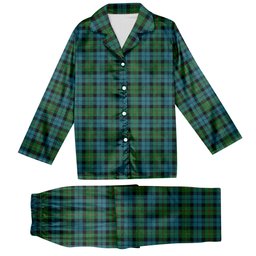 ScotsTee Shop Scottish Ewing Ancient Tartan Pajama Satin Velvet Flannel Pajama Set