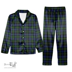 ScotsTee Shop Scottish Farquharson Vestiarium Scoticum Tartan Pajama Satin Velvet Flannel Pajama Set
