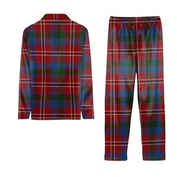 ScotsTee Shop Scottish Fitzgerald Red Tartan Pajama Satin Velvet Flannel Pajama Set