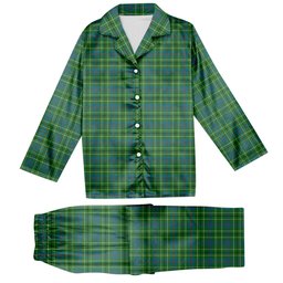 ScotsTee Shop Scottish Duncan Ancient Clan Tartan Pajama Satin Velvet Flannel Pajama Set