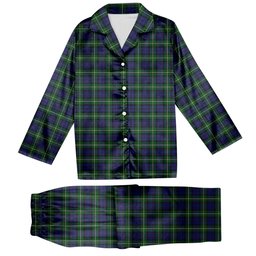 ScotsTee Shop Scottish Forbes Tartan Pajama Satin Velvet Flannel Pajama Set