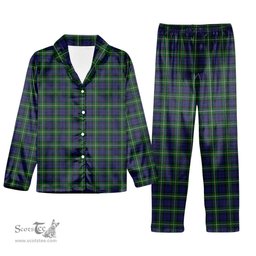 ScotsTee Shop Scottish Forbes Tartan Pajama Satin Velvet Flannel Pajama Set