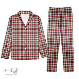ScotsTee Shop Scottish Dundee Dress Tartan Pajama Satin Velvet Flannel Pajama Set