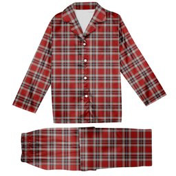 ScotsTee Shop Scottish Drummond of Perth Dress Tartan Pajama Satin Velvet Flannel Pajama Set