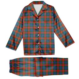 ScotsTee Shop Scottish Fraser of Lovat Ancient Tartan Pajama Satin Velvet Flannel Pajama Set