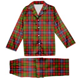 ScotsTee Shop Scottish Foster Modern Tartan Pajama Satin Velvet Flannel Pajama Set