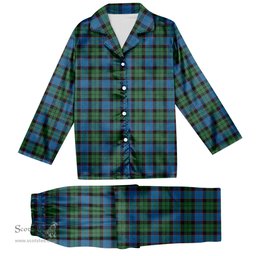 ScotsTee Shop Scottish Ferguson of Balquhidder Ancient Tartan Pajama Satin Velvet Flannel Pajama Set