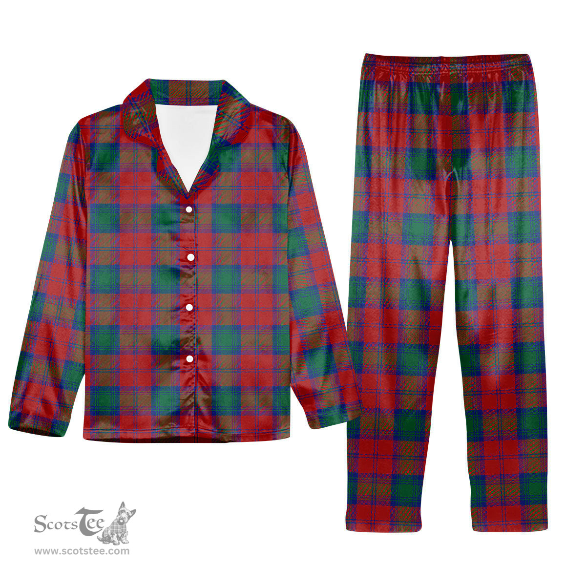 ScotsTee Shop Scottish Fotheringham Tartan Pajama Satin Velvet Flannel Pajama Set