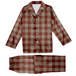 ScotsTee Shop Scottish Davidson Dress Dancers Tartan Pajama Satin Velvet Flannel Pajama Set