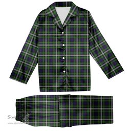 ScotsTee Shop Scottish Farquharson Dress Tartan Pajama Satin Velvet Flannel Pajama Set