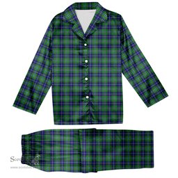 ScotsTee Shop Scottish Douglas Tartan Pajama Satin Velvet Flannel Pajama Set