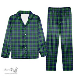 ScotsTee Shop Scottish Douglas Tartan Pajama Satin Velvet Flannel Pajama Set