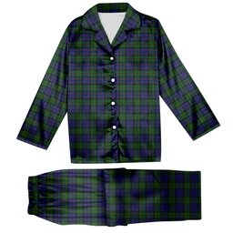 ScotsTee Shop Scottish Dundas Tartan Pajama Satin Velvet Flannel Pajama Set