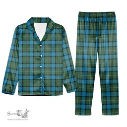 ScotsTee Shop Scottish Fergusson Ancient #2 Tartan Pajama Satin Velvet Flannel Pajama Set
