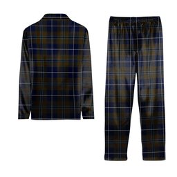 ScotsTee Shop Scottish Douglas Brown Tartan Pajama Satin Velvet Flannel Pajama Set