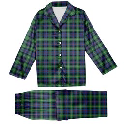 ScotsTee Shop Scottish Farquharson Ancient Tartan Pajama Satin Velvet Flannel Pajama Set