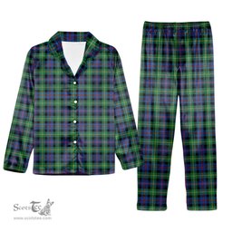 ScotsTee Shop Scottish Farquharson Ancient Tartan Pajama Satin Velvet Flannel Pajama Set