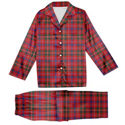 ScotsTee Shop Scottish Donald of Glenaladale Modern Tartan Pajama Satin Velvet Flannel Pajama Set